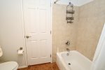 Master bathroom upstairs with tub/shower combo